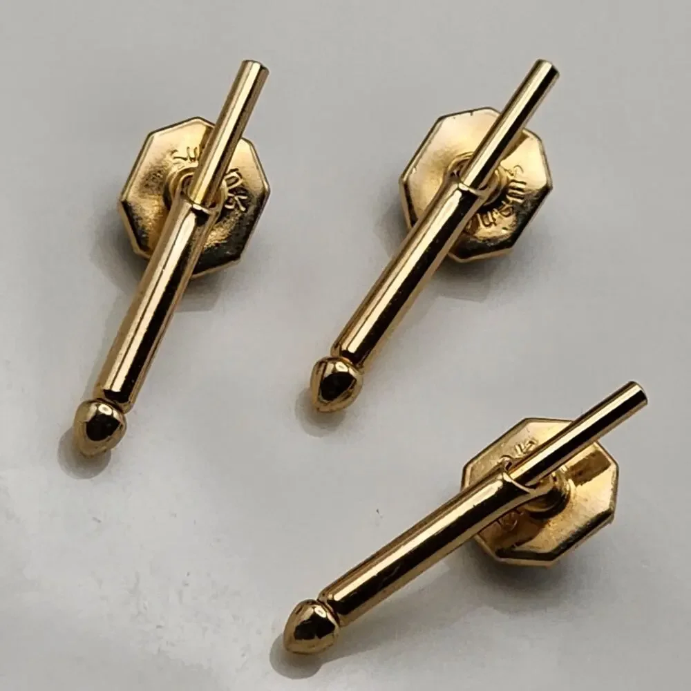 18K Gold Plated Antique Vintage Swank Abalone Tuxedo Shirt Studs
